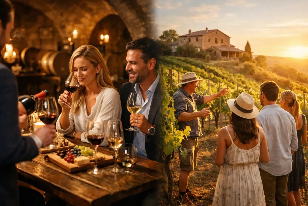 Organic Wine Tasting vs Vineyard Tour